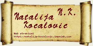 Natalija Kočalović vizit kartica